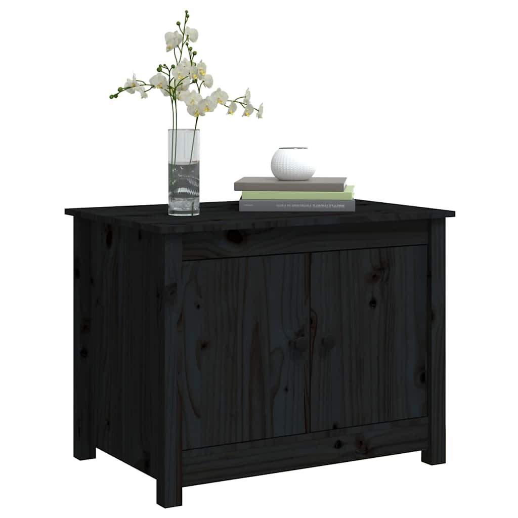Stolić za kavu crni 71 x 49 x 55 cm od masivne borovine