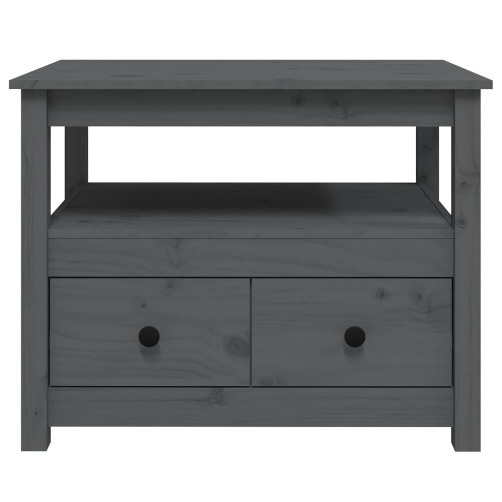 Stolić za kavu sivi 71 x 49 x 55 cm od masivne borovine