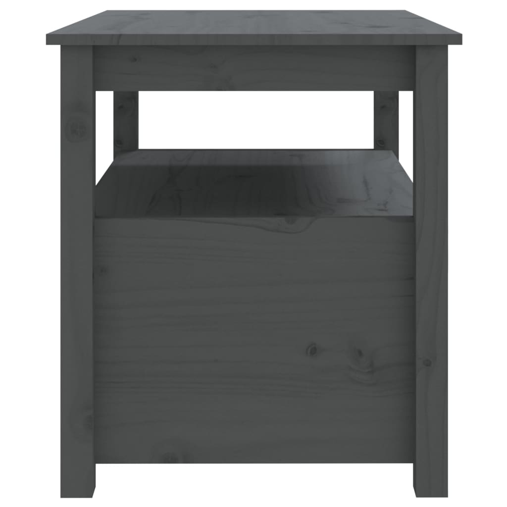 Stolić za kavu sivi 71 x 49 x 55 cm od masivne borovine