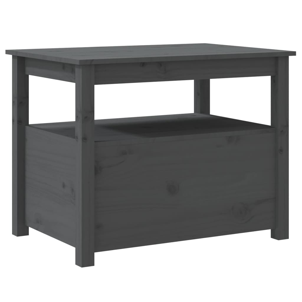 Stolić za kavu sivi 71 x 49 x 55 cm od masivne borovine