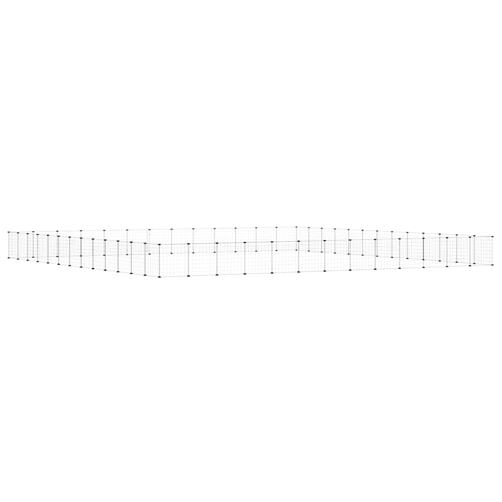 Kavez za ljubimce s 52 panela i vratima crni 35 x 35 cm čelični