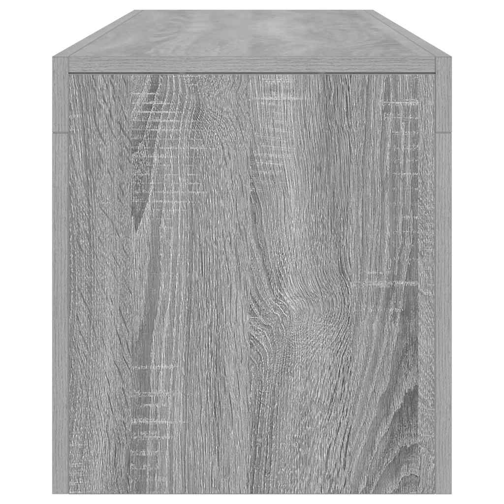 TV ormarić s LED svjetlima siva boja hrasta 140 x 36,5 x 40 cm