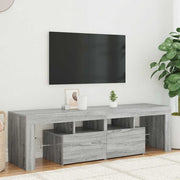 TV ormarić s LED svjetlima siva boja hrasta 140 x 36,5 x 40 cm