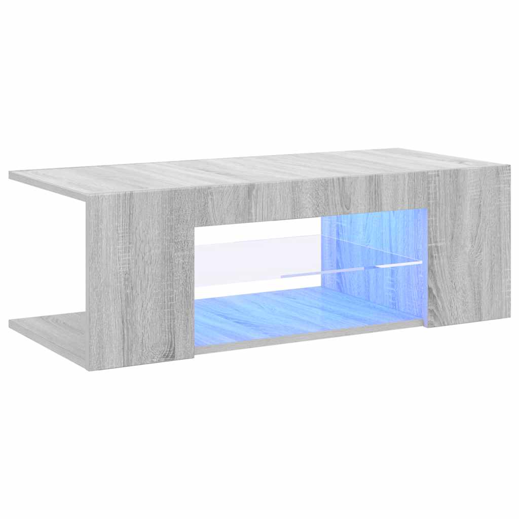TV ormarić s LED svjetlima boja hrasta sonome 90 x 39 x 30 cm