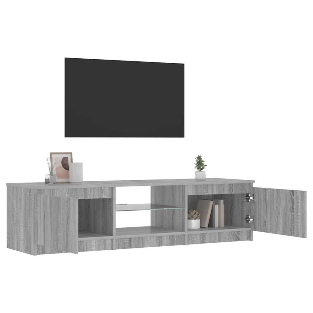 TV ormarić s LED svjetlima boja hrasta sonome 140x40x36 cm