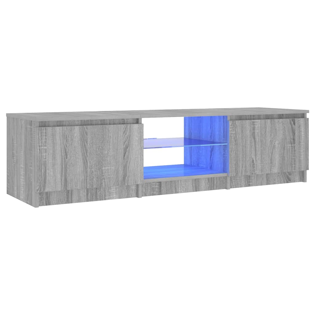 TV ormarić s LED svjetlima boja hrasta sonome 140x40x36 cm