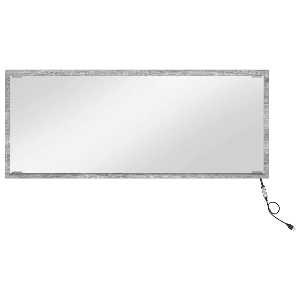 Ogledalo Zidne Siva Sonoma 90 x 8,5 x 37 cm Konstruirano drvo