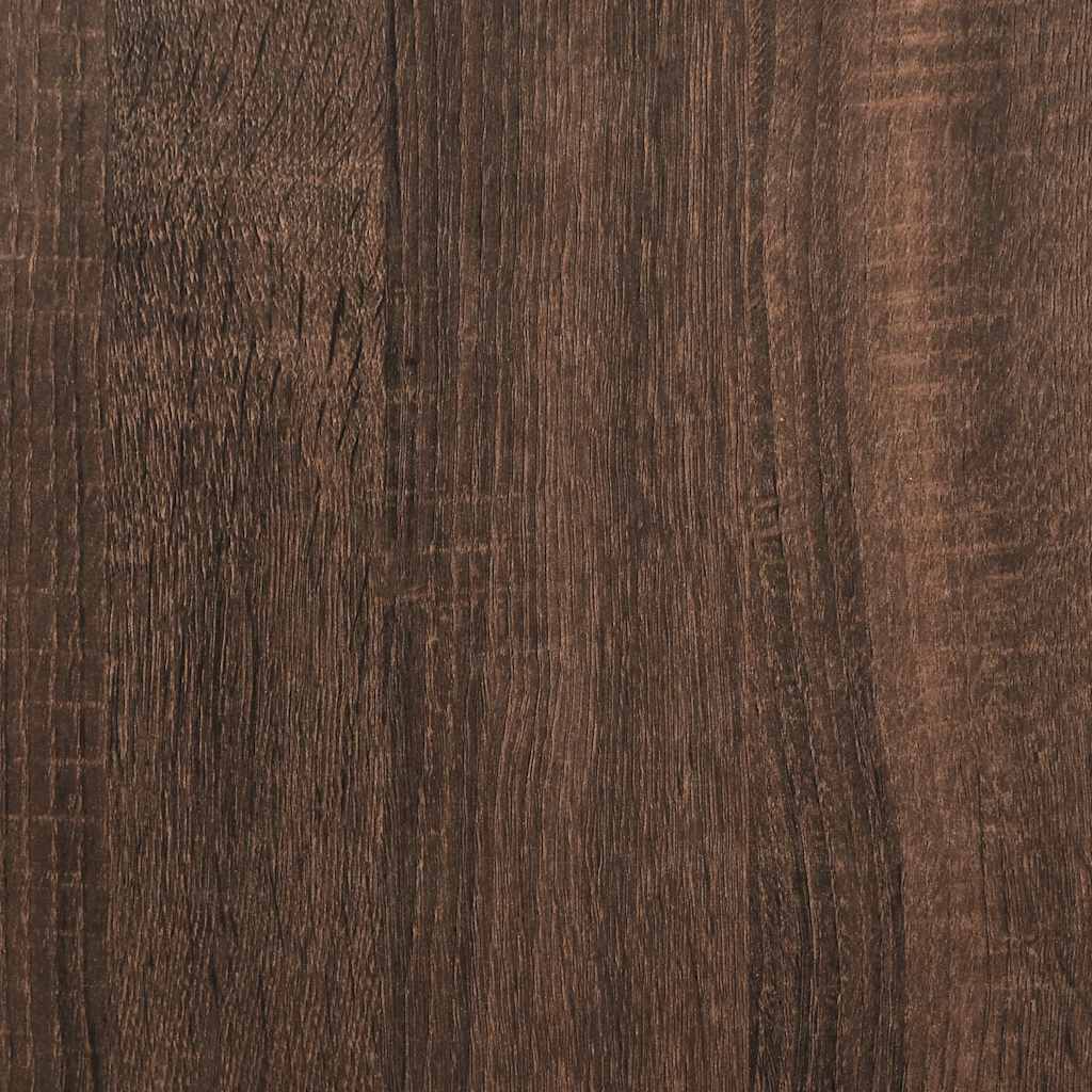 LED ormarić s ogledalom smeđa boja hrasta 60x12x45 cm drveni