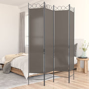 Sobna pregrada s 4 panela antracit 160x220 cm od tkanine