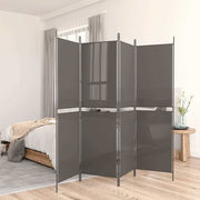 Sobna pregrada s 5 panela antracit 250 x 180 cm od tkanine