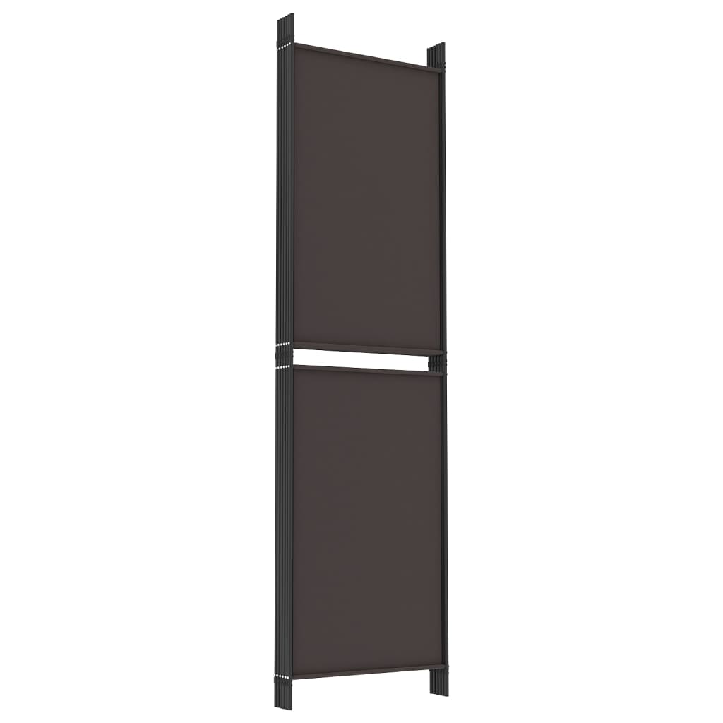 Sobna pregrada s 6 panela smeđa 300 x 180 cm od tkanine