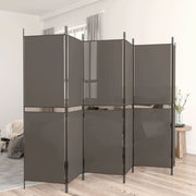 Sobna pregrada s 6 panela antracit 300 x 180 cm od tkanine