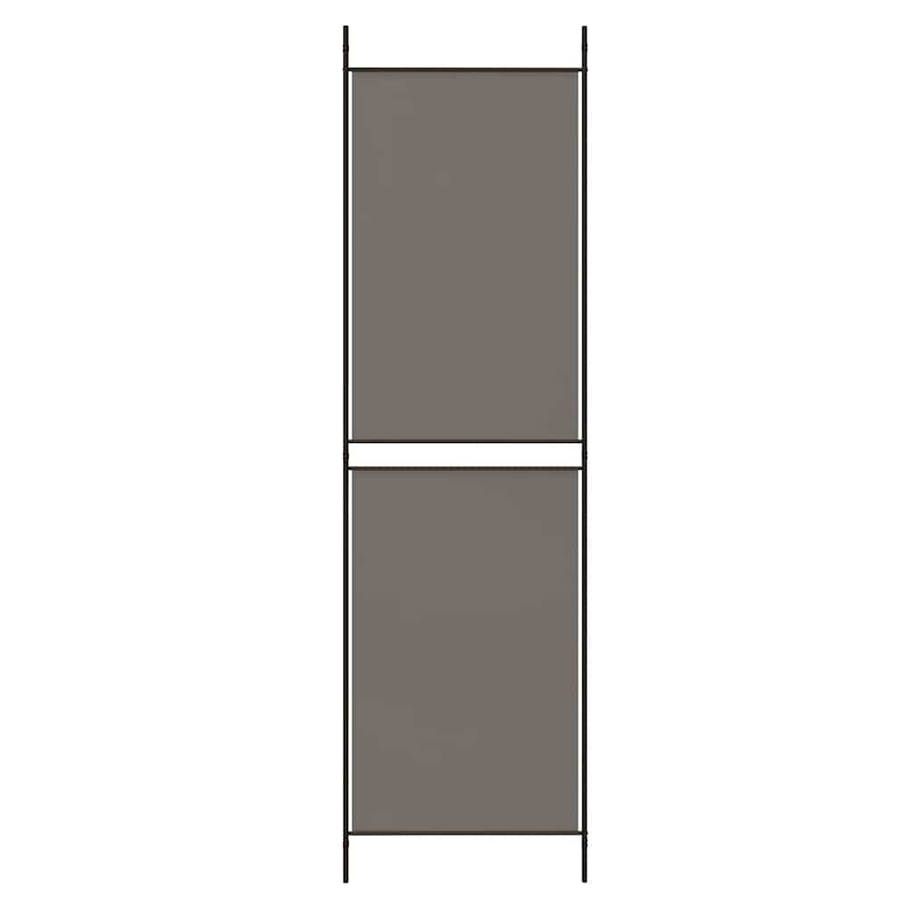Sobna pregrada s 4 panela antracit 200 x 220 cm od tkanine