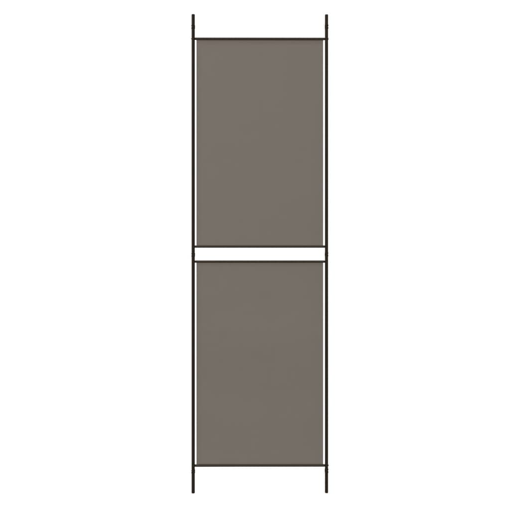 Sobna pregrada s 5 panela antracit 250 x 220 cm od tkanine