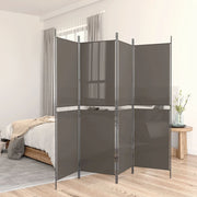 Sobna pregrada s 5 panela antracit 250 x 220 cm od tkanine