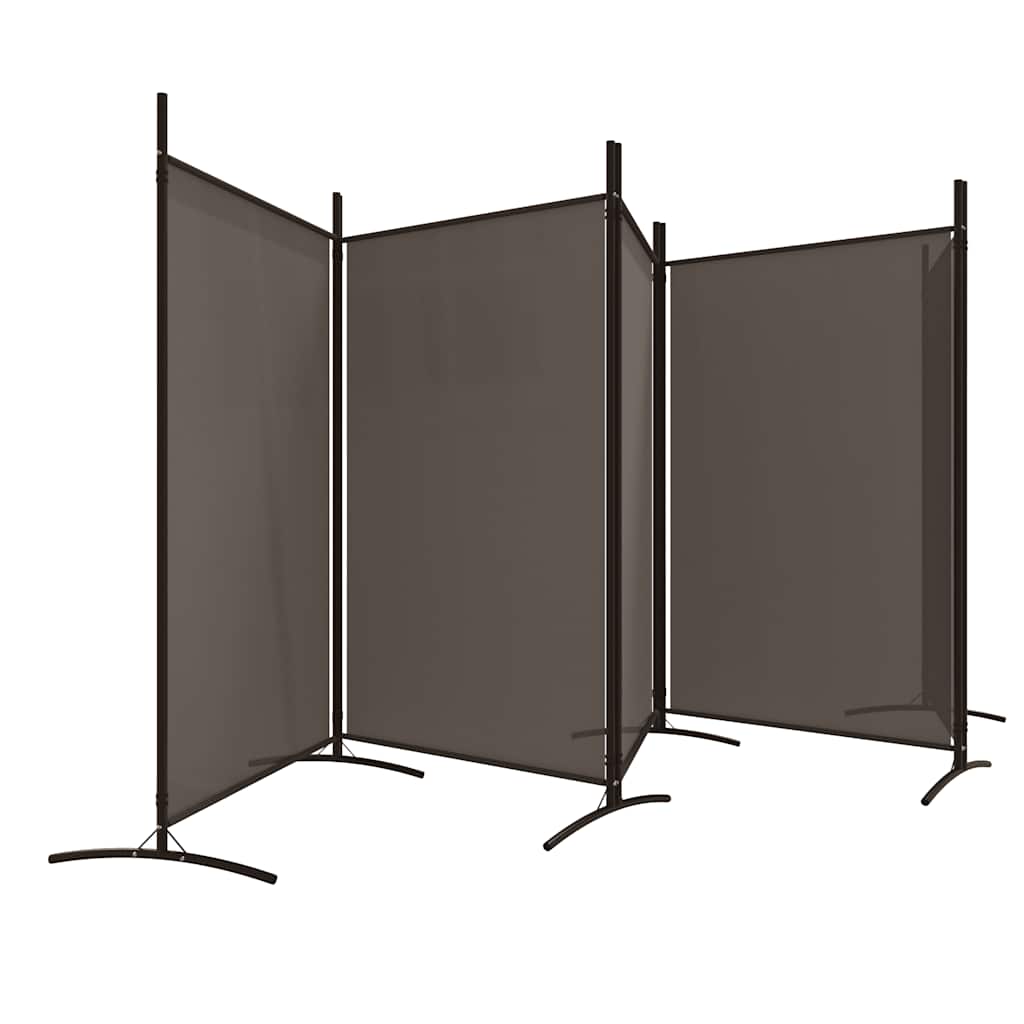 Sobna pregrada s 5 panela antracit 433x180 cm od tkanine