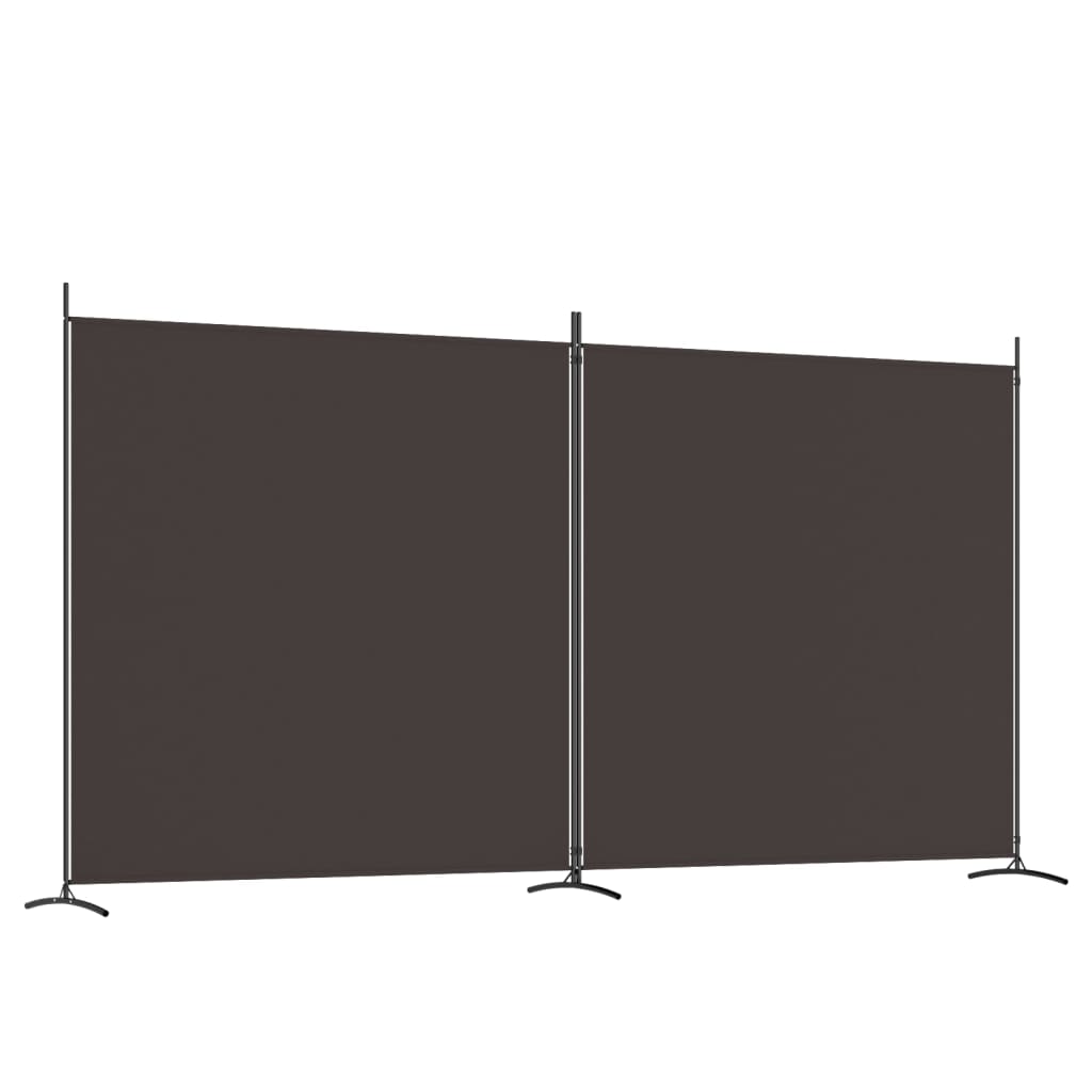 Sobna pregrada s 2 panela smeđa 348 x 180 cm od tkanine