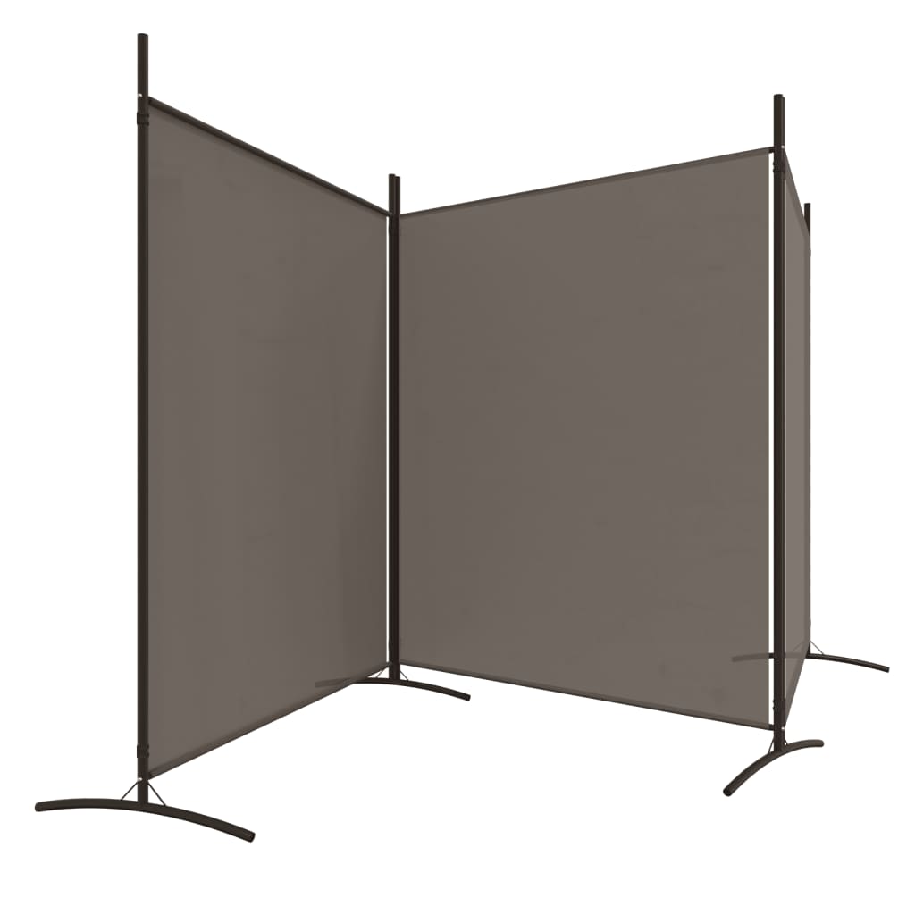 Sobna pregrada s 3 panela antracit 525 x 180 cm od tkanine
