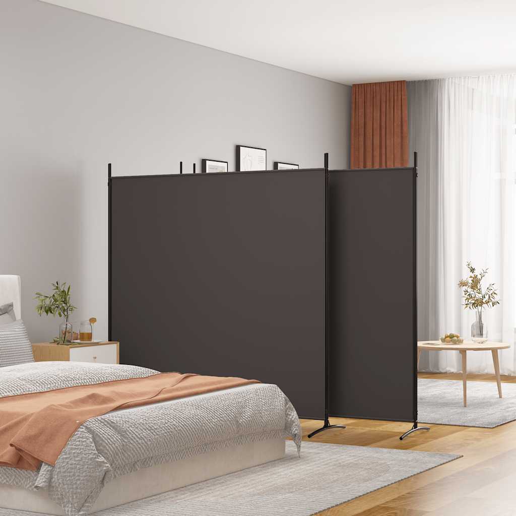 Sobna pregrada s 4 panela smeđa 698 x 180 cm od tkanine