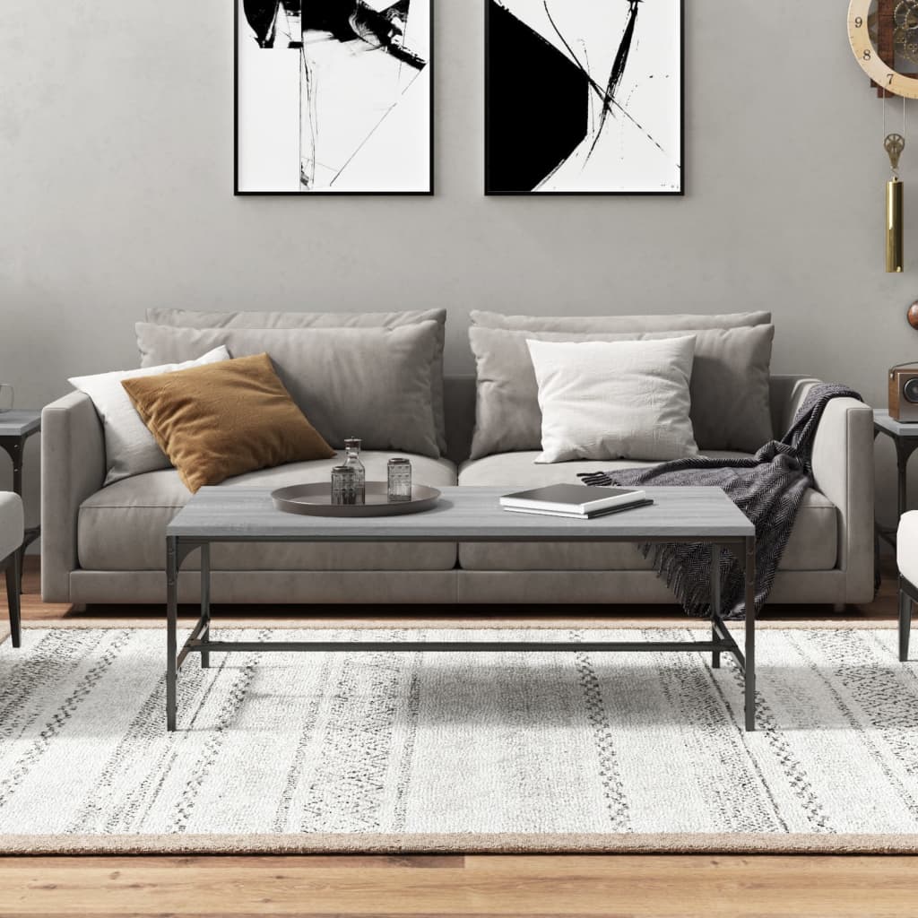 Stolić za kavu boja sivog hrasta 100x50x35 cm konstruirano drvo