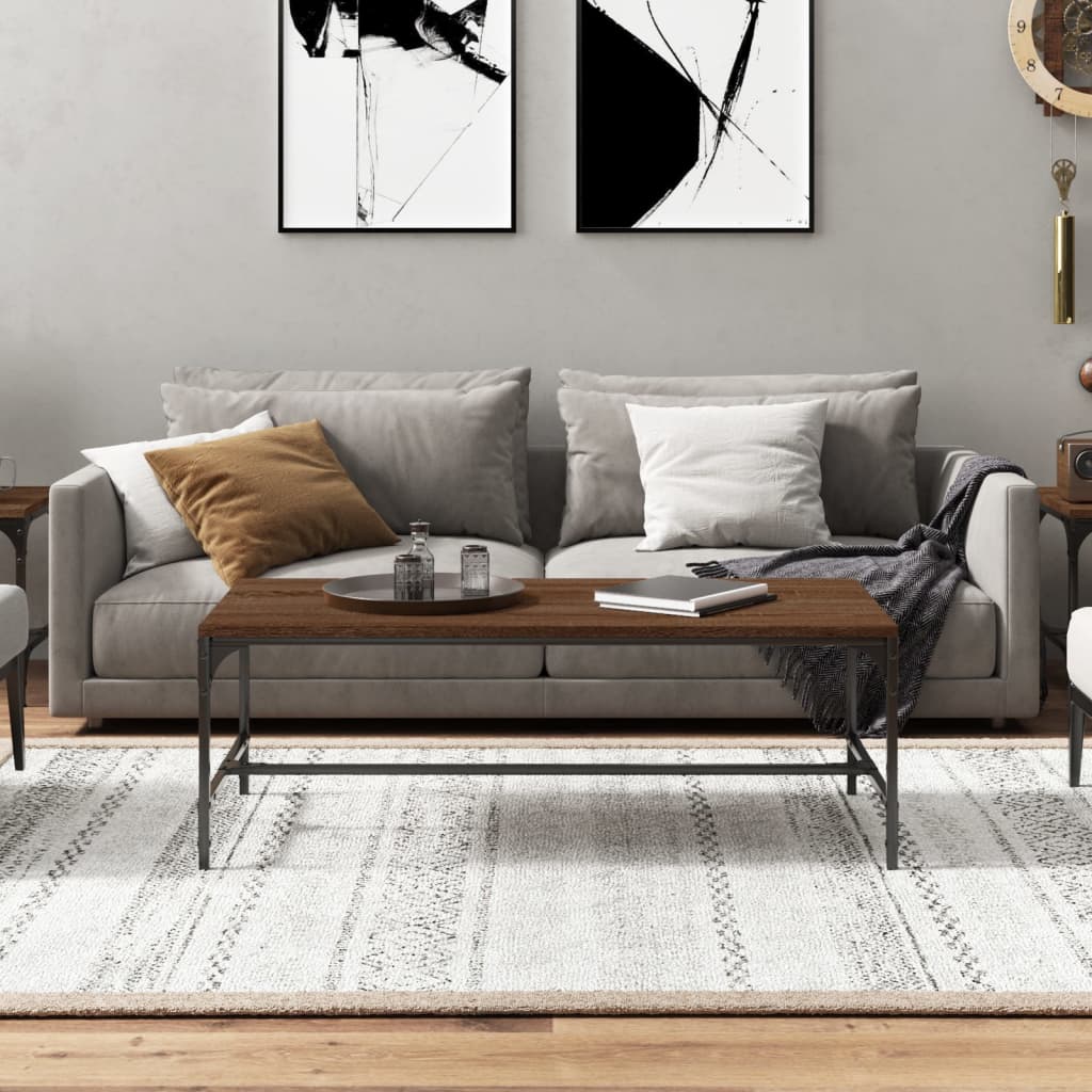 Stolić za kavu smeđa boja hrasta 100x50x35 cm konstruirano drvo