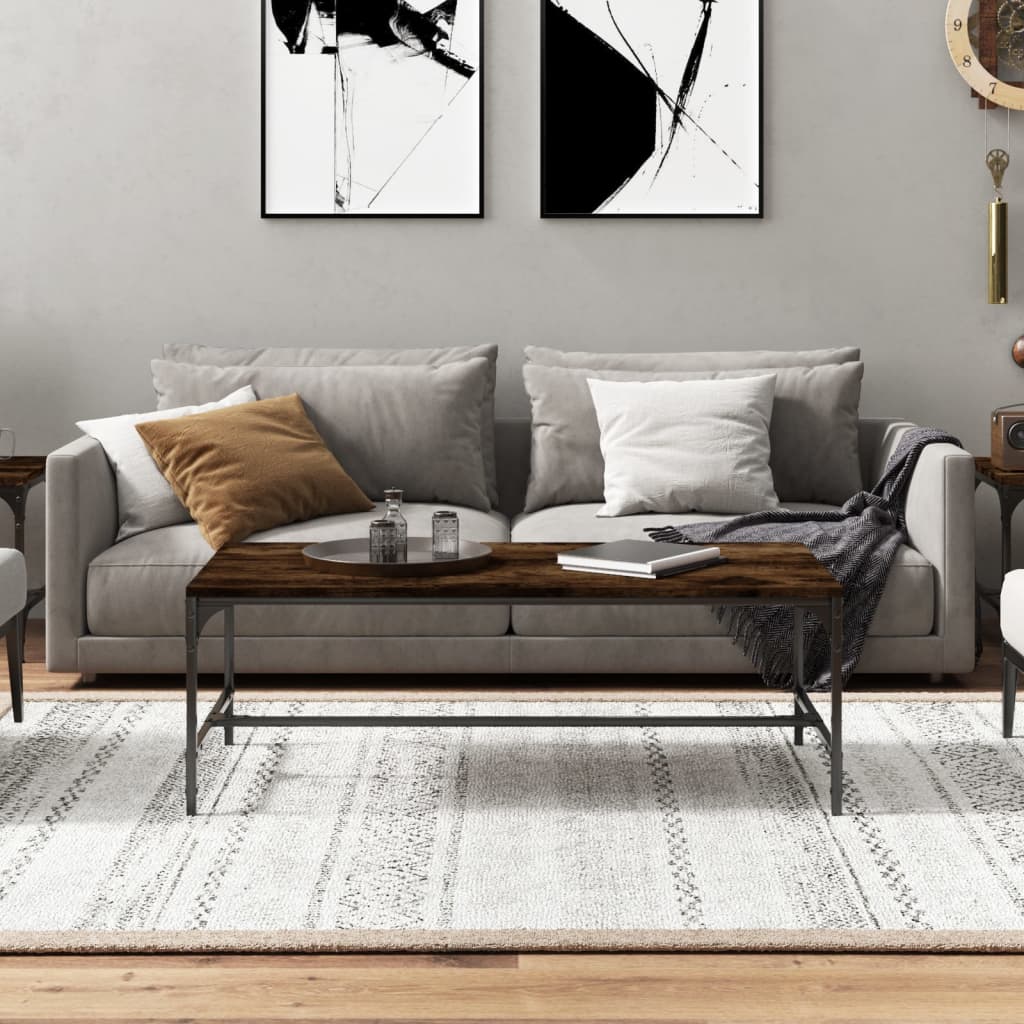 Stolić za kavu boja hrasta 80x50x35 cm konstruirano drvo
