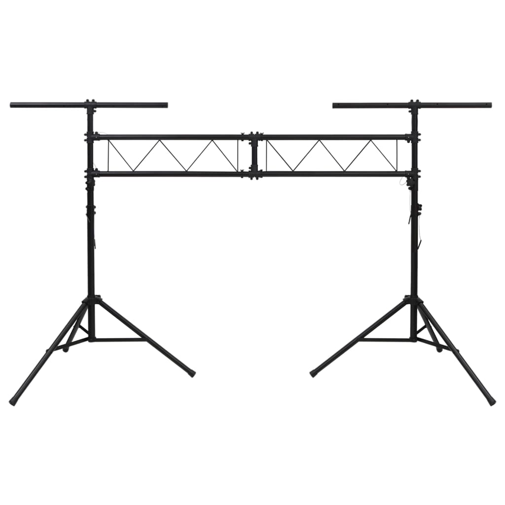 Stalak za rasvjetu crni 338x115x(180-300) cm čelični