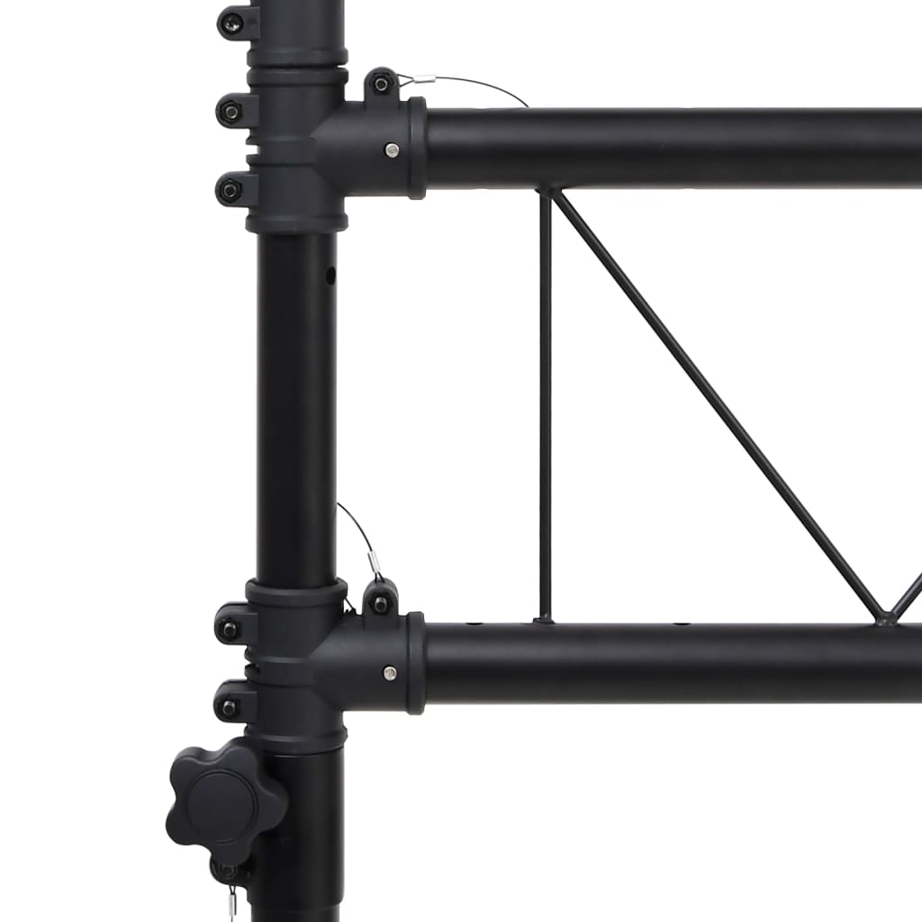 Stalak za rasvjetu crni 338x115x(180-300) cm čelični