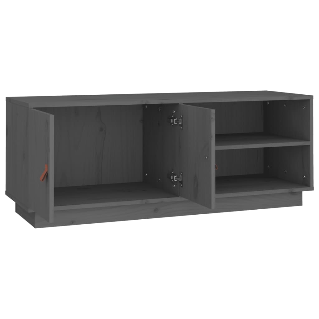 TV ormarić sivi 105 x 34 x 40 cm od masivne borovine