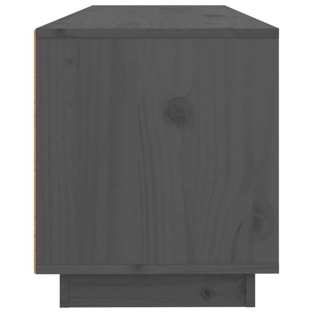 TV ormarić sivi 100x34x40 cm od masivne borovine