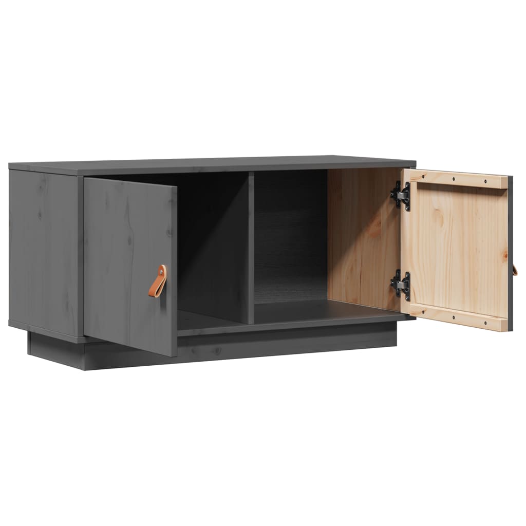 TV ormarić sivi 80 x 34 x 40 cm od masivne borovine