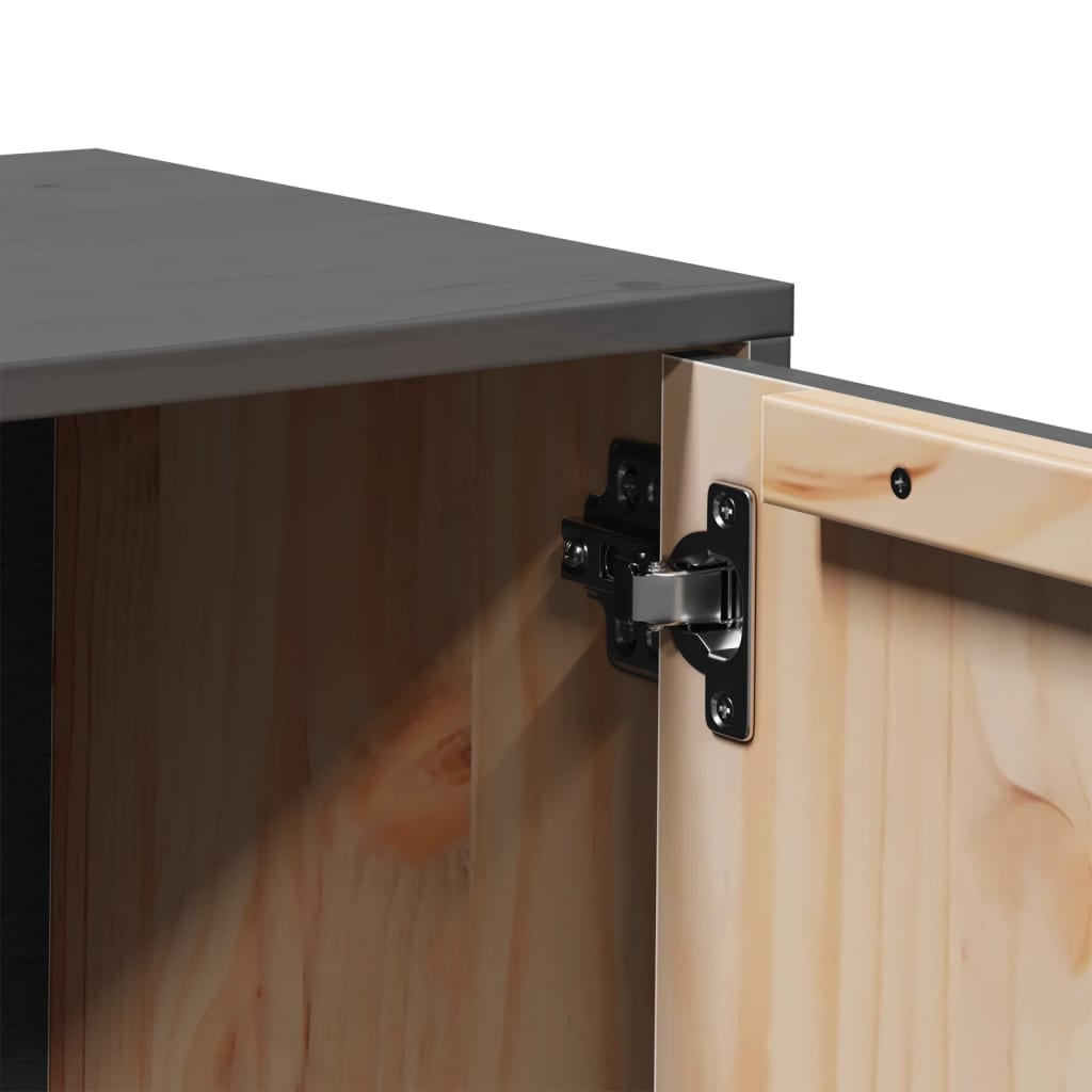 TV ormarić sivi 80 x 34 x 40 cm od masivne borovine