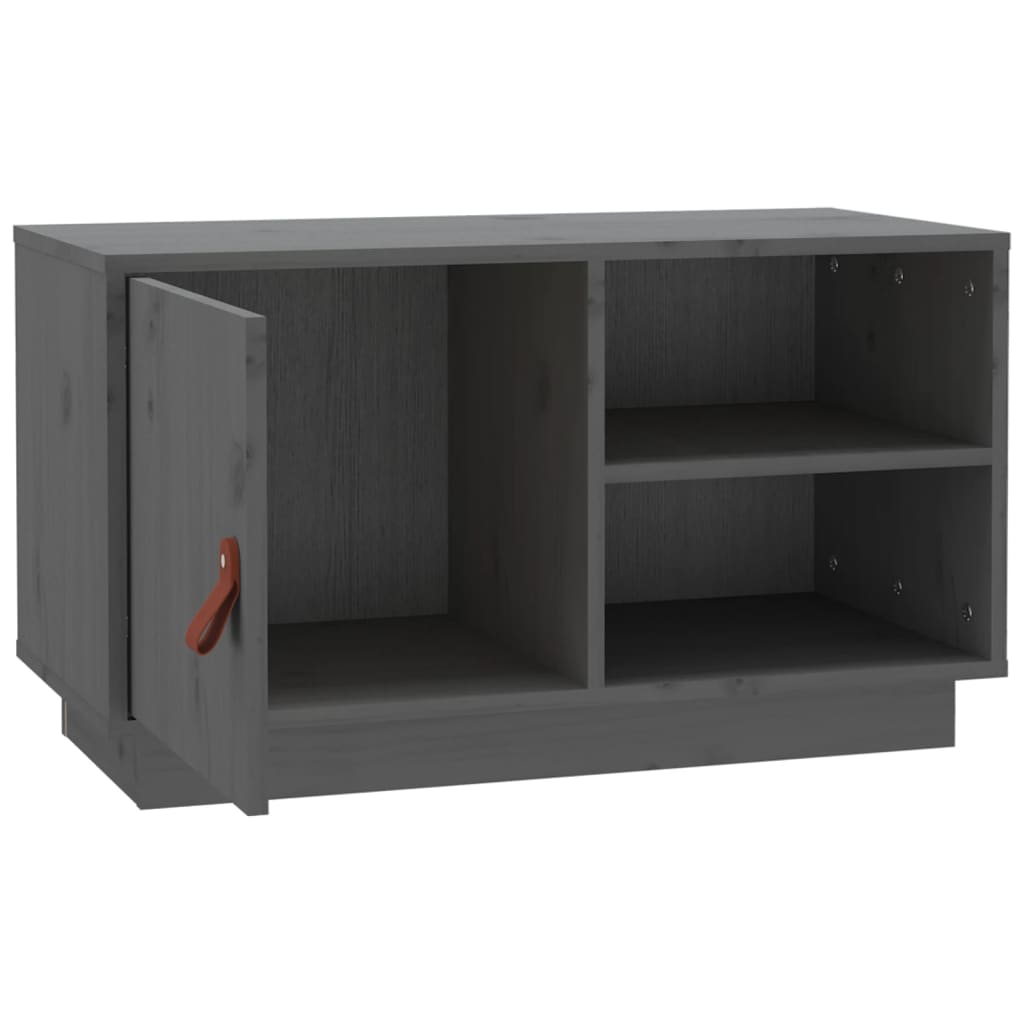 TV ormarić sivi 70 x 34 x 40 cm od masivne borovine