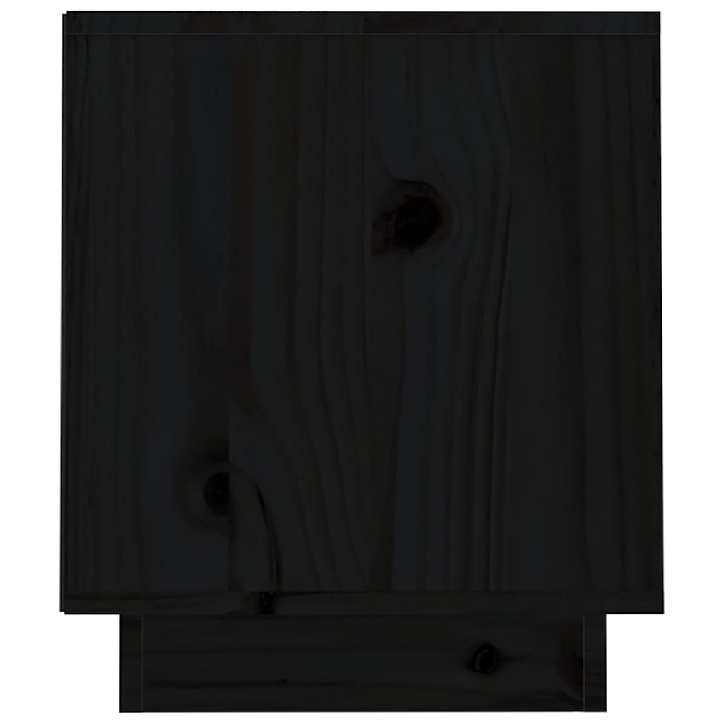 TV ormarić crni 70 x 34 x 40 cm od masivne borovine