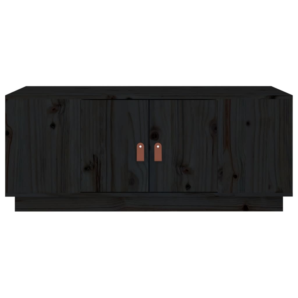 Stolić za kavu crni 100 x 50 x 41 cm od masivne borovine