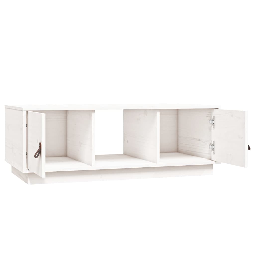 Stolić za kavu bijeli 100 x 50 x 35 cm od masivne borovine