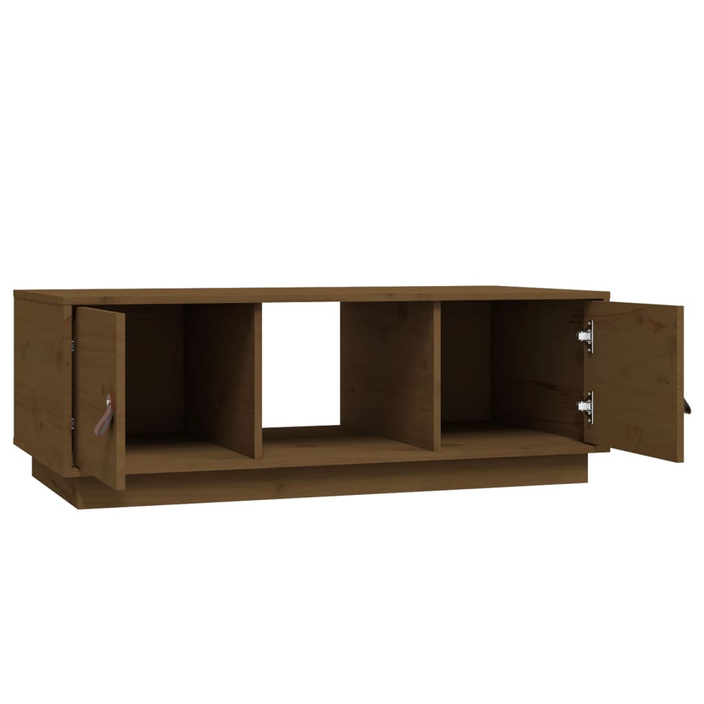Stolić za kavu boja meda 100x50x35 cm od masivne borovine