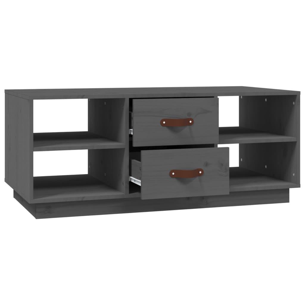 Stolić za kavu sivi 100 x 50 x 41 cm od masivne borovine