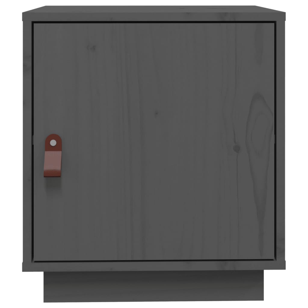 Noćni ormarići 2 kom sivi 40 x 34 x 45 cm od masivne borovine