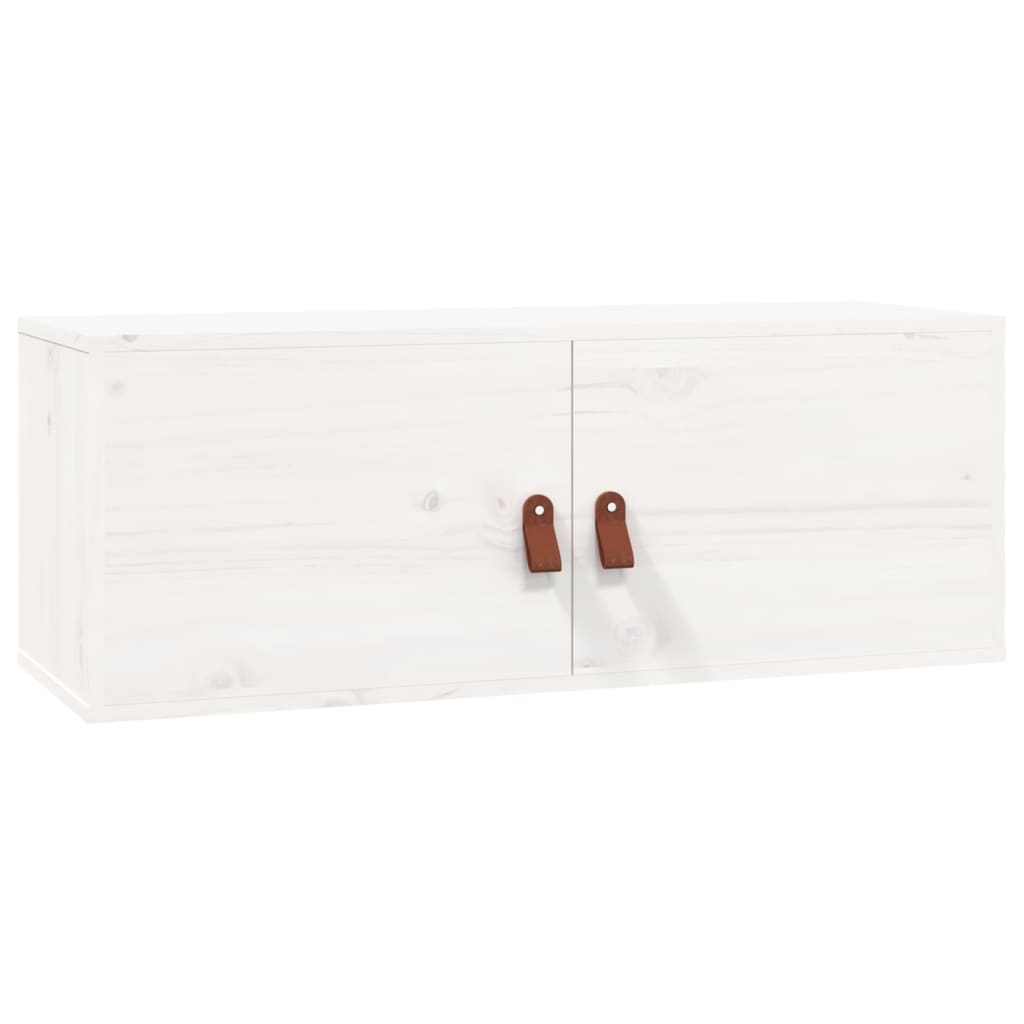 Zidni ormarići 2 kom bijeli 80 x 30 x 30 cm od masivne borovine