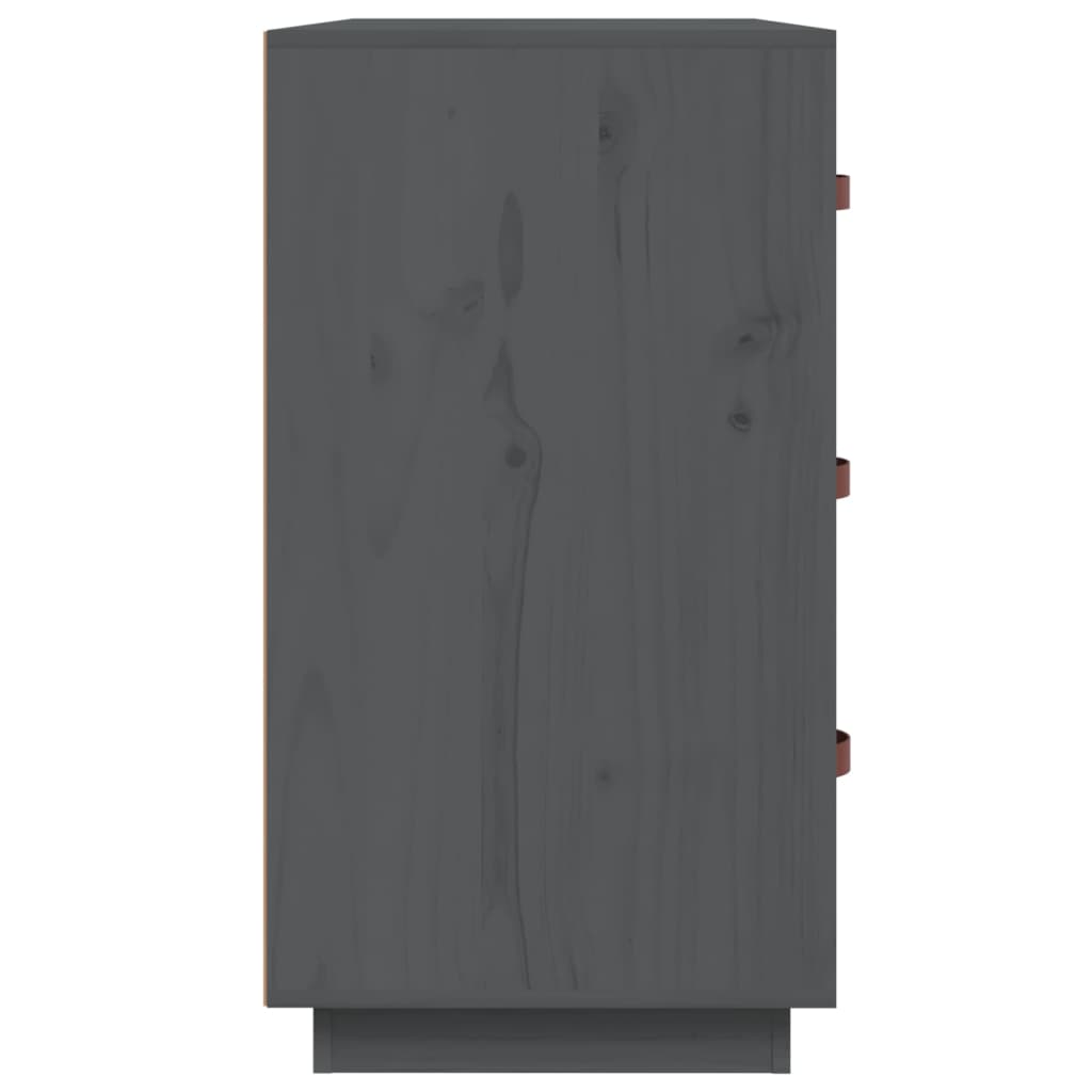 Komoda siva 80 x 40 x 75 cm od masivne borovine
