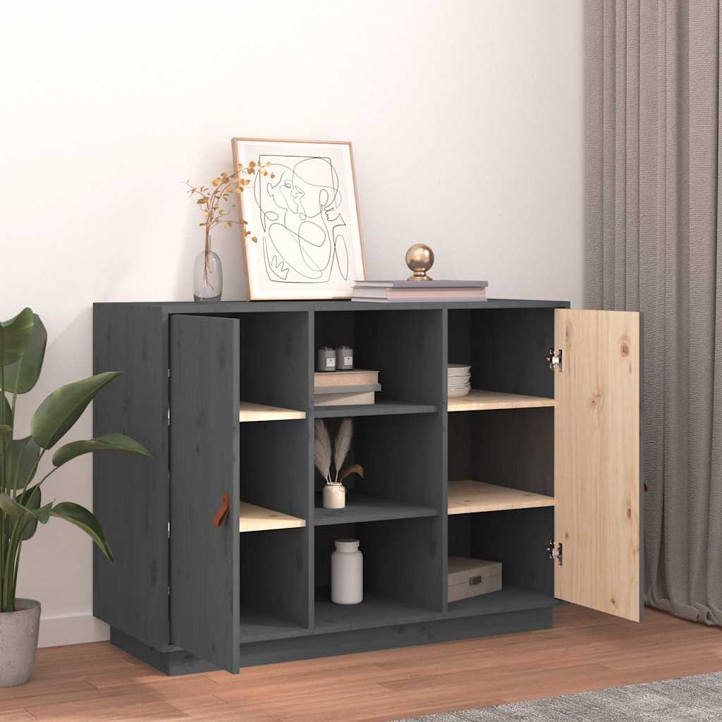 Komoda siva 100 x 40 x 75 cm od masivne borovine