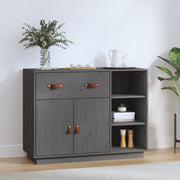 Komoda siva 98,5x40x75 cm od masivne borovine