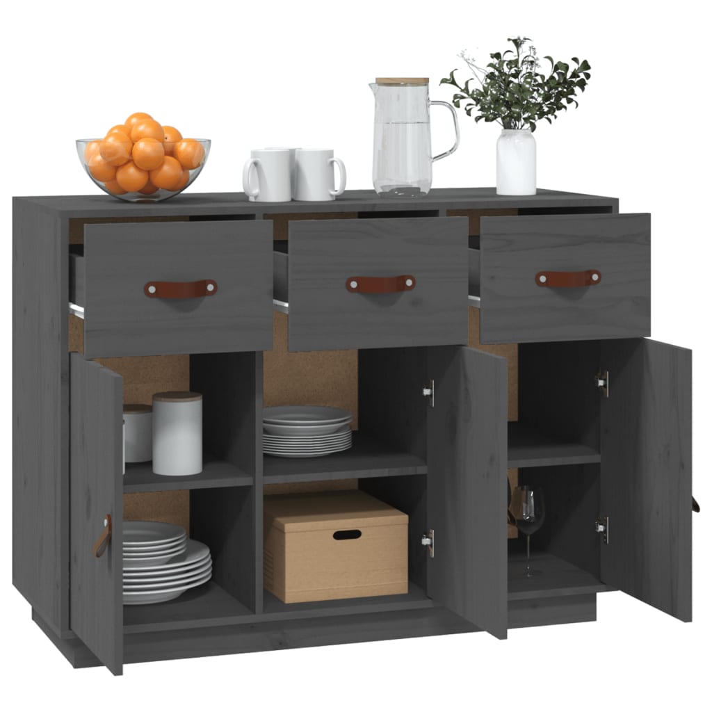 Komoda siva 100 x 40 x 75 cm od masivne borovine