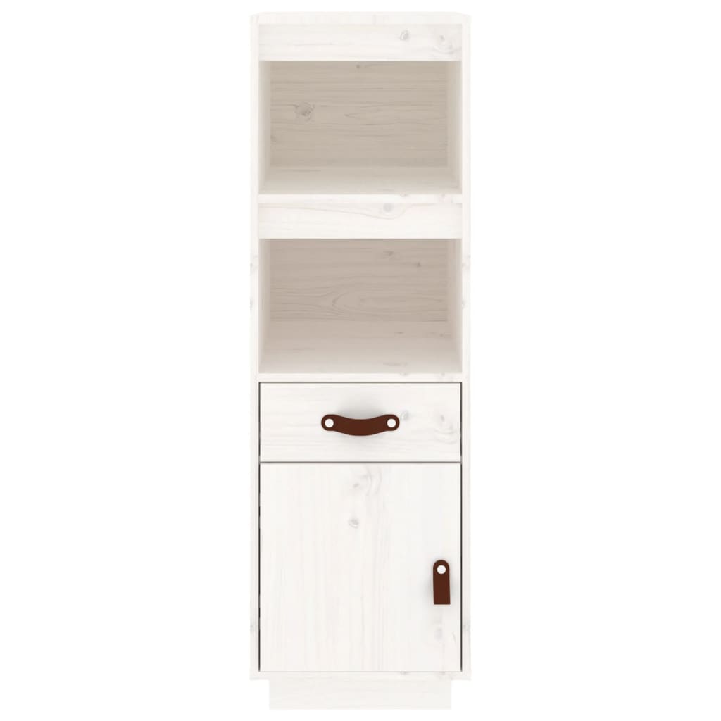 Visoka komoda bijela 34 x 40 x 108,5 cm od masivne borovine