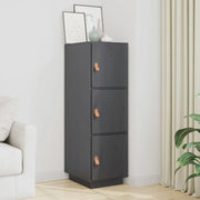 Visoka komoda siva 34 x 40 x 108,5 cm od masivne borovine