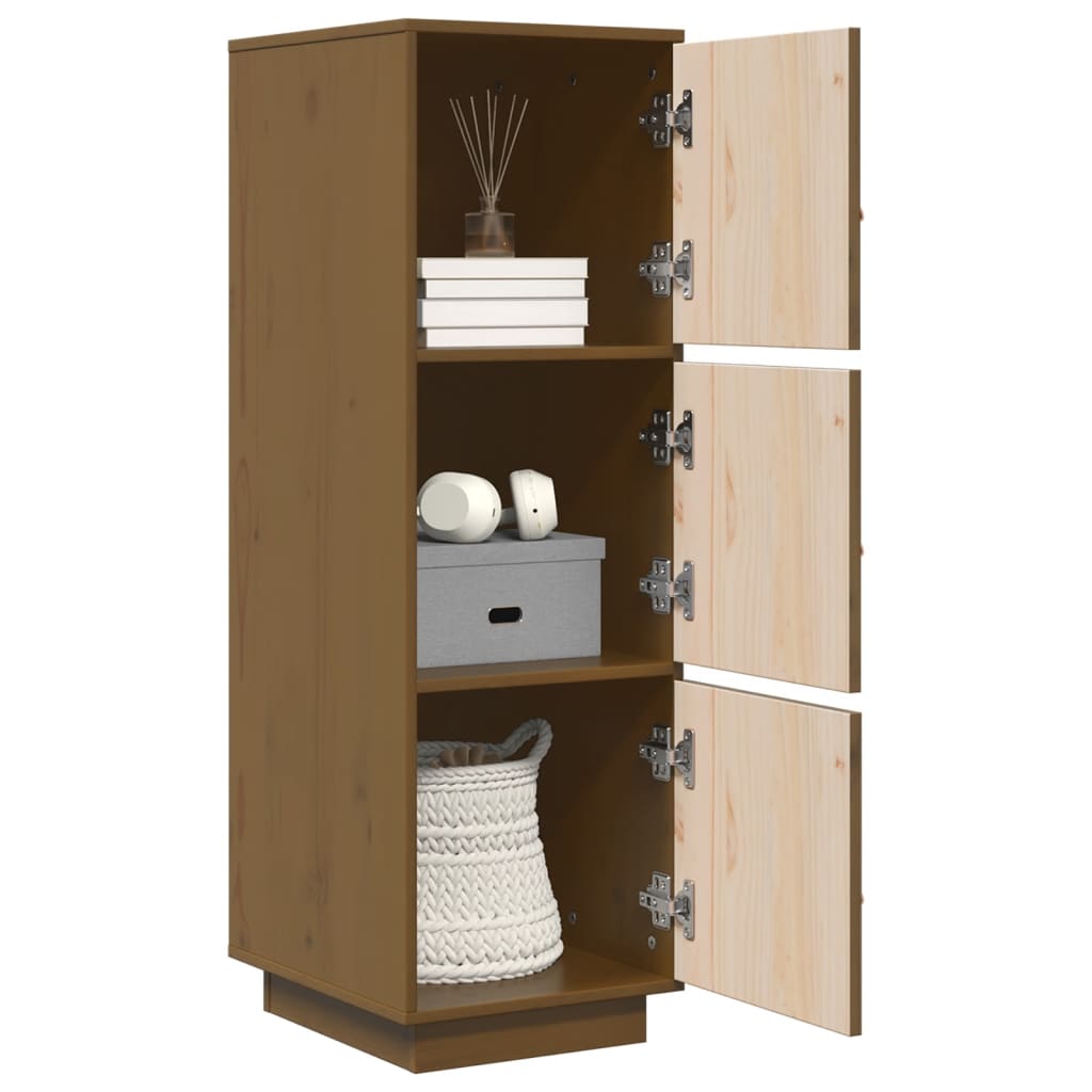 Visoka komoda boja meda 34 x 40 x 108,5 cm od masivne borovine