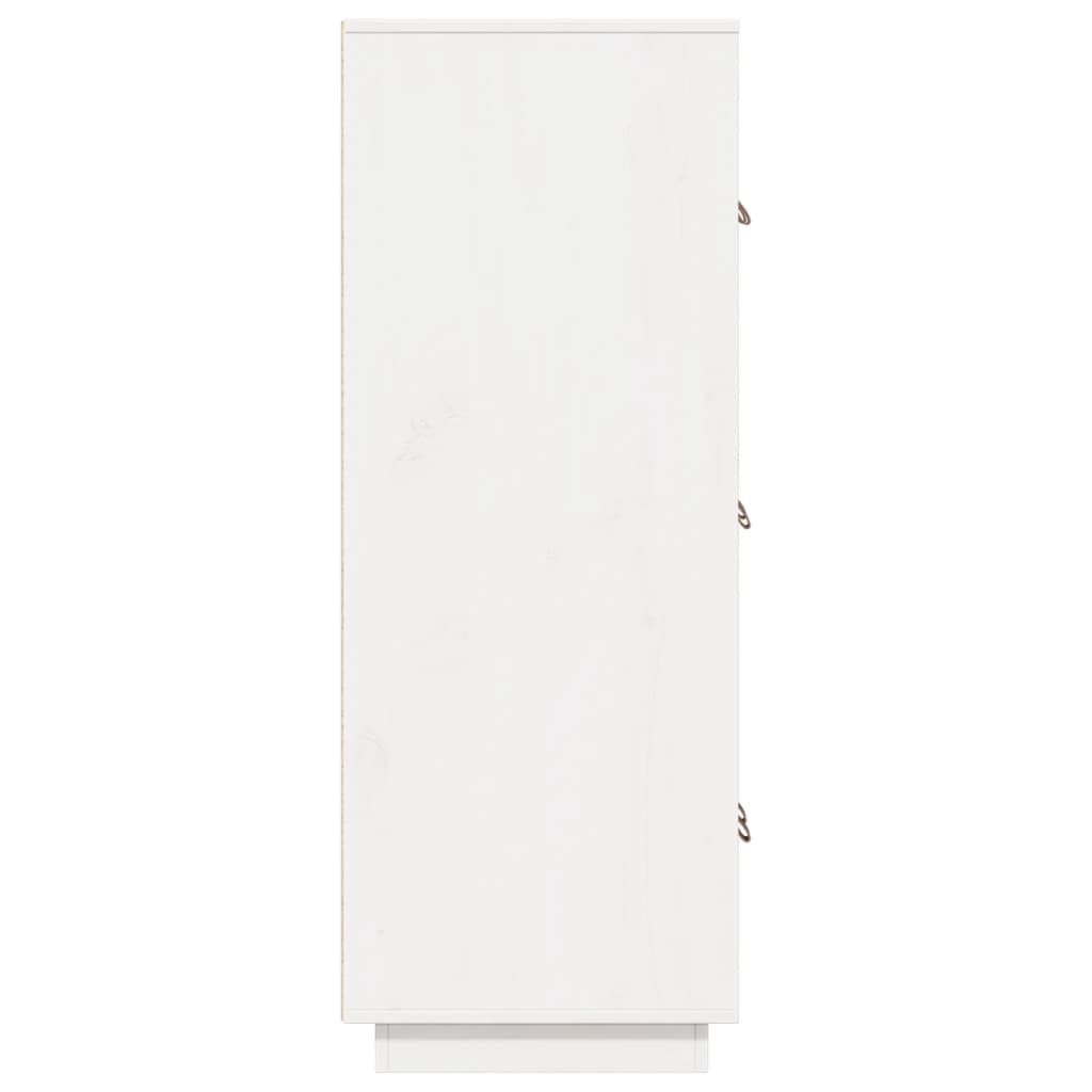 Visoka komoda bijela 67 x 40 x 108,5 cm od masivne borovine