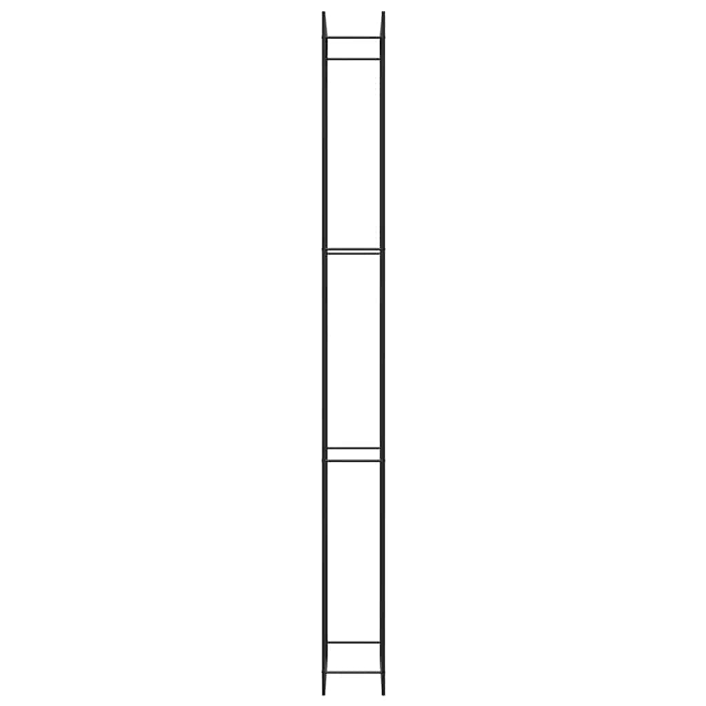 Stalak za drva za ogrjev mat crni 110x28x312 cm čelični