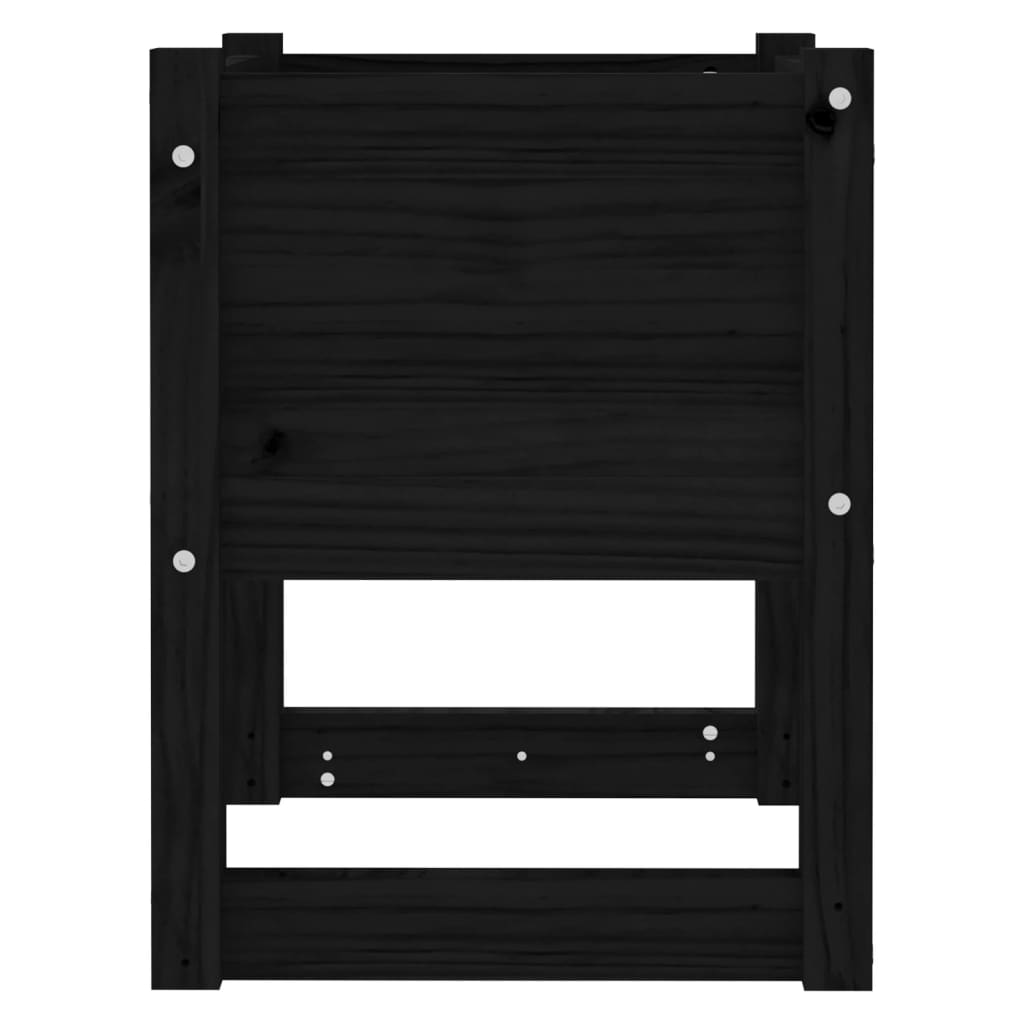 Sadilice 2 kom crne 40 x 40 x 52,5 cm od masivne borovine